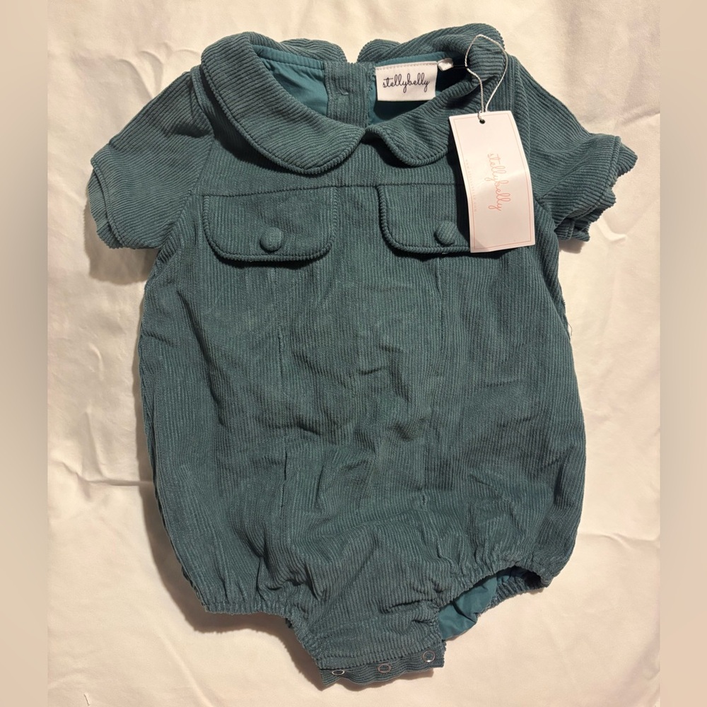 3T Stellybelly Teal Corduroy Bubble - NWT